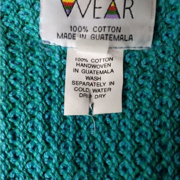 Vintage Veranda Wear Guatemalan Knit Cardigan with Needlework Embroidery‎ Sz M - Picture 9 of 12